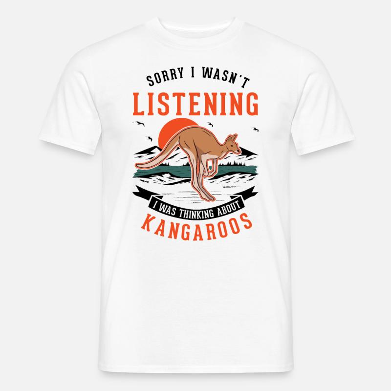 Australisches Känguru Australien Kangaroo - Männer T-Shirt - Weiß