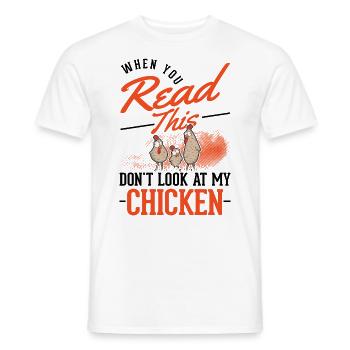 Chickens Chicken Breeding Chicken Farmer - Men's T-Shirt - white - Front - AI Model Male 178 dark (178cm)