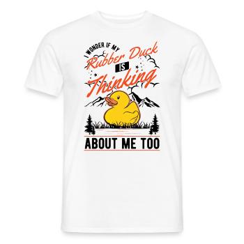 Canard en caoutchouc cadeau canard en caoutchouc canard en caoutchouc - T-shirt homme - blanc - Devant - AI Model Male 178 dark (178cm)