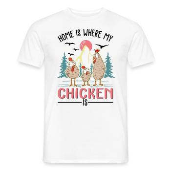 Poulets Home Farmer Poulet - T-shirt homme - blanc - Devant - AI Model Male 178 dark (178cm)
