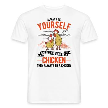 Chickens Chicken Breeding Chicken Farmer - Men's T-Shirt - white - Front - AI Model Male 178 dark (178cm)
