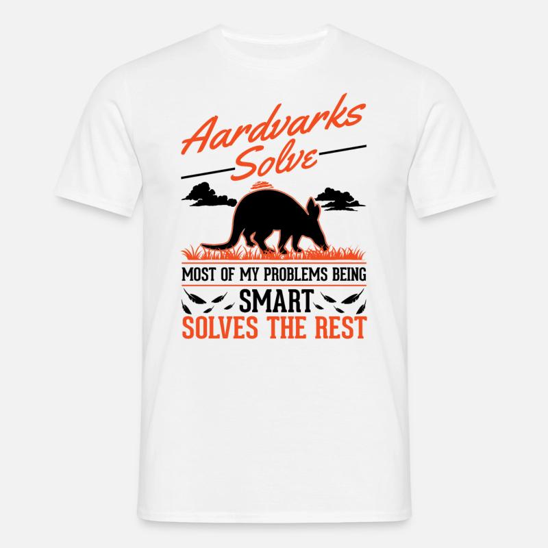 Erdferkel Geschenk Aardvark - Männer T-Shirt - Weiß