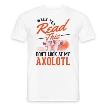 Axolotl cadeau amphibien axolotl - T-shirt homme - blanc - Devant - AI Model Male 178 dark (178cm)