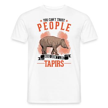 Tapir Lowland Tapir Tapirdae Tapir - Men's T-Shirt - white - Front - AI Model Male 178 dark (178cm)