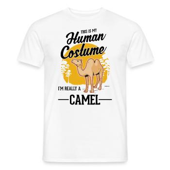 Camel Costume Halloween Egypt - Men's T-Shirt - white - Front - AI Model Male 178 dark (178cm)