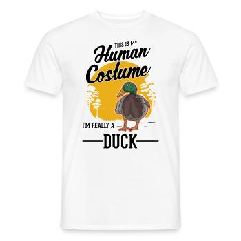 Duck Costume Duck Breeder Halloween - Men's T-Shirt - white - Front - AI Model Male 178 dark (178cm)