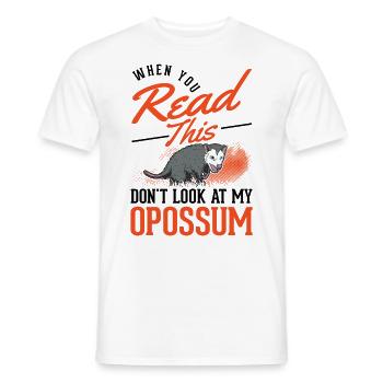 Opossum cadeau opossum marsupial - T-shirt homme - blanc - Devant - AI Model Male 178 dark (178cm)