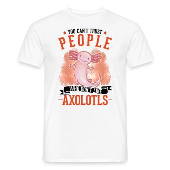 Axolotl cadeau amphibien axolotl - T-shirt homme - blanc - Devant - AI Model Male 178 dark (178cm)