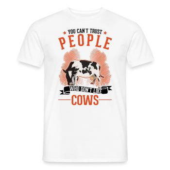 Éleveur de vaches Éleveur de bovins Vaches agricultrices - T-shirt homme - blanc - Devant - AI Model Male 178 dark (178cm)
