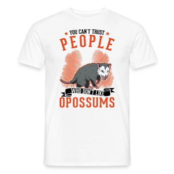 Opossum cadeau opossum marsupial - T-shirt homme - blanc - Devant - AI Model Male 178 dark (178cm)