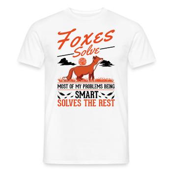 Renard Cadeau Renard Rouge - T-shirt homme - blanc - Devant - AI Model Male 178 dark (178cm)