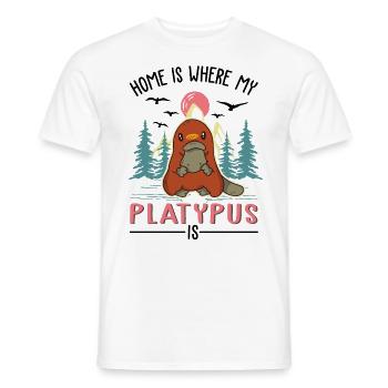 Zuhause ist wo mein Schnabeltier ist - Männer T-Shirt - Weiß - Vorne - AI Model Male 178 dark (178cm)