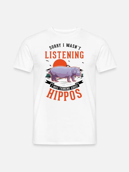 Hippopotamus Gift Hippo - Men's T-Shirt - white