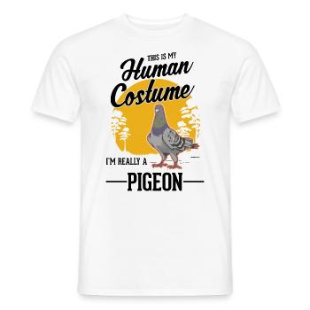 Colombe Costume Pigeon Amateur Halloween - T-shirt homme - blanc - Devant - AI Model Male 178 dark (178cm)