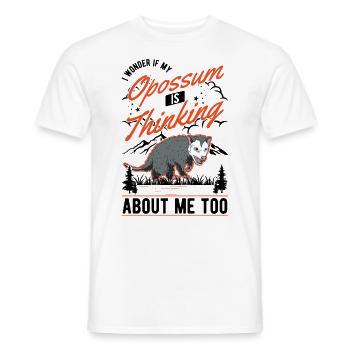 Opossum cadeau opossum marsupial - T-shirt homme - blanc - Devant - AI Model Male 178 dark (178cm)