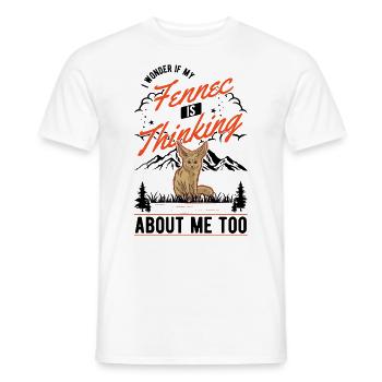Fennec Gift Fennec Desert Fox - Men's T-Shirt - white - Front - AI Model Male 178 dark (178cm)