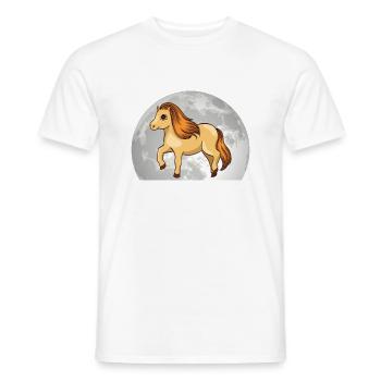 Shetland Pony Mond - Männer T-Shirt - Weiß - Vorne - AI Model Male 178 dark (178cm)