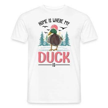 La maison, c’est là où sont mes canards - T-shirt homme - blanc - Devant - AI Model Male 178 dark (178cm)