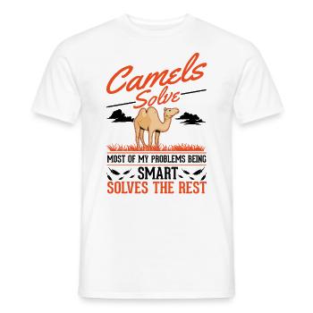 Kamel Dromedar Ägypten Geschenk Großkamel - Männer T-Shirt - Weiß - Vorne - AI Model Male 178 dark (178cm)