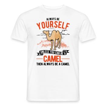 Always be yourself Camel Big Camel Camel - Men's T-Shirt - white - Front - AI Model Male 178 dark (178cm)