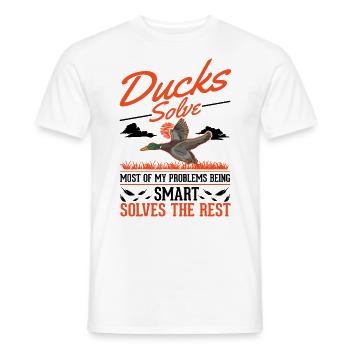 Cadeau de canard Canard Canard Éleveur de Canard - T-shirt homme - blanc - Devant - AI Model Male 178 dark (178cm)