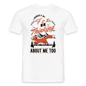 Cadeau de renard Renard roux - T-shirt homme - blanc - Devant - AI Model Male 178 dark (178cm)