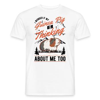 Guinea Pig Gift Guinea Pig - Men's T-Shirt - white - Front - AI Model Male 178 dark (178cm)