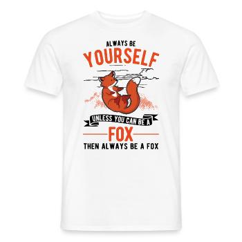 Renard Cadeau Renard Rouge - T-shirt homme - blanc - Devant - AI Model Male 178 dark (178cm)
