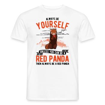 Roter Panda Geschenk Red Panda - Männer T-Shirt - Weiß - Vorne - AI Model Male 178 dark (178cm)