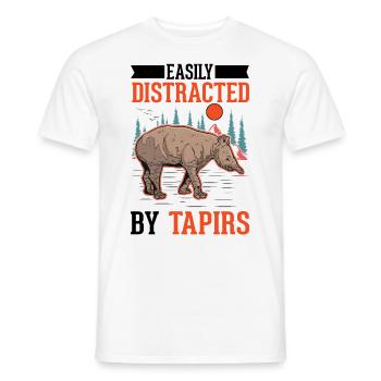 Easily distracted by Tapirs - Männer T-Shirt - Weiß - Vorne - AI Model Male 178 dark (178cm)