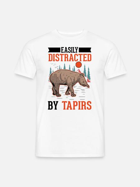 Easily distracted by Tapirs - Men's T-Shirt - white