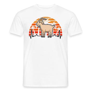 Ziegen Herzschlag Ziegenwirt Ziege - Männer T-Shirt - Weiß - Vorne - AI Model Male 178 dark (178cm)