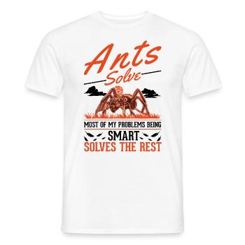 Fourmis, Fourmilière, Fourmilières, Fourmis De Feu - T-shirt homme - blanc - Devant - AI Model Male 178 dark (178cm)