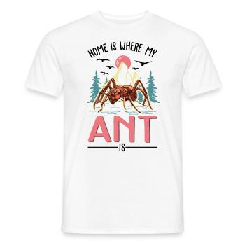 La maison, c’est là où sont mes fourmis - T-shirt homme - blanc - Devant - AI Model Male 178 dark (178cm)
