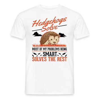 Hérisson cadeau hérisson épineux - T-shirt homme - blanc - Devant - AI Model Male 178 dark (178cm)