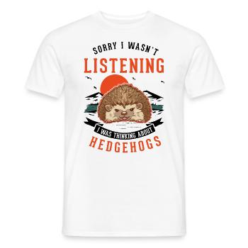 Hérisson cadeau hérisson épineux - T-shirt homme - blanc - Devant - AI Model Male 178 dark (178cm)