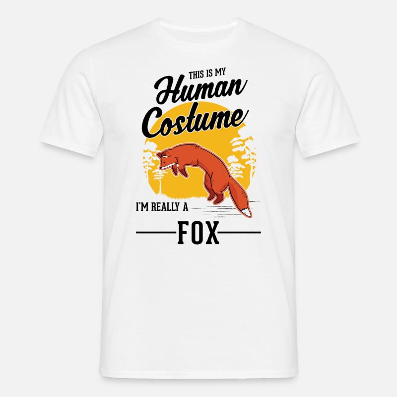 Fuchs Geschenk Rotfuchs - Männer T-Shirt - Weiß
