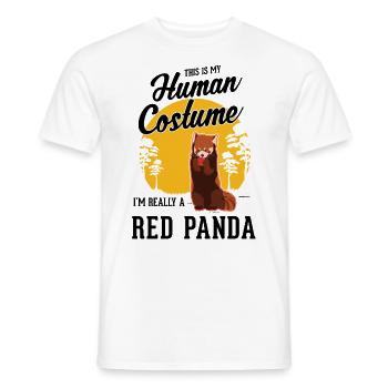 Cadeau Panda roux Panda roux - T-shirt homme - blanc - Devant - AI Model Male 178 dark (178cm)