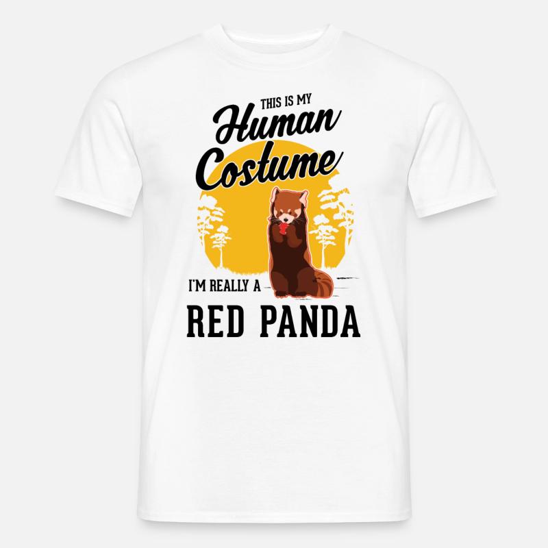 Roter Panda Geschenk Red Panda - Männer T-Shirt - Weiß