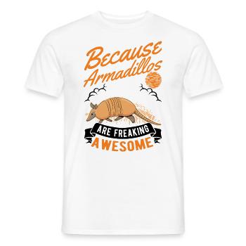 Parce que les tatous sont des tatous vraiment géniaux - T-shirt homme - blanc - Devant - AI Model Male 178 dark (178cm)