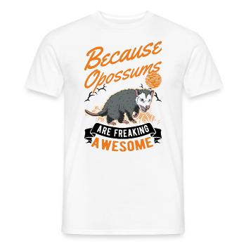 Parce que les opossums sont vraiment géniaux - T-shirt homme - blanc - Devant - AI Model Male 178 dark (178cm)