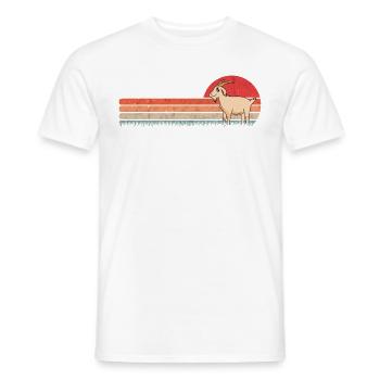 Ziegen Retro Ziegenwirt Vintage Ziege - Männer T-Shirt - Weiß - Vorne - AI Model Male 178 dark (178cm)