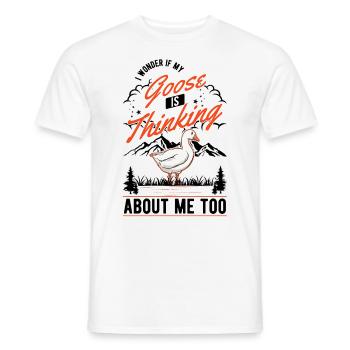 Oies cadeau oie éleveur oie oie - T-shirt homme - blanc - Devant - AI Model Male 178 dark (178cm)
