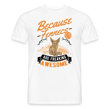 Parce que les Fennecs sont vraiment géniaux Fennek - T-shirt homme - blanc - Devant - AI Model Male 178 dark (178cm)