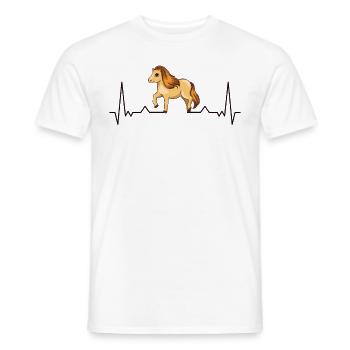 Shetland Pony Herzschlag - Männer T-Shirt - Weiß - Vorne - AI Model Male 178 dark (178cm)