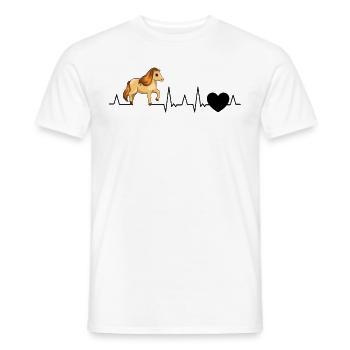 Shetland Pony Herzschlag - Männer T-Shirt - Weiß - Vorne - AI Model Male 178 dark (178cm)