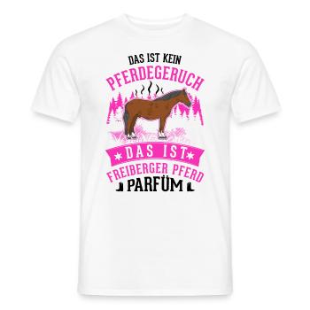 Freiberger Pferd Parfüm - Männer T-Shirt - Weiß - Vorne - AI Model Male 178 dark (178cm)