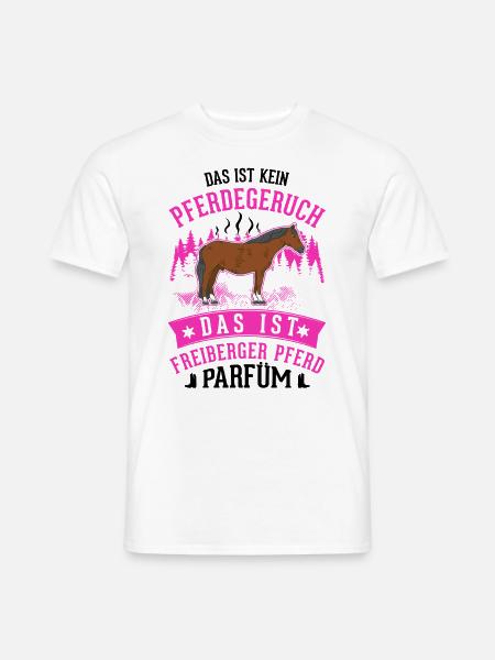 Freiberger Pferd Parfüm - Männer T-Shirt - Weiß