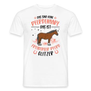 Freiberger Pferd Glitzer - Männer T-Shirt - Weiß - Vorne - AI Model Male 178 dark (178cm)