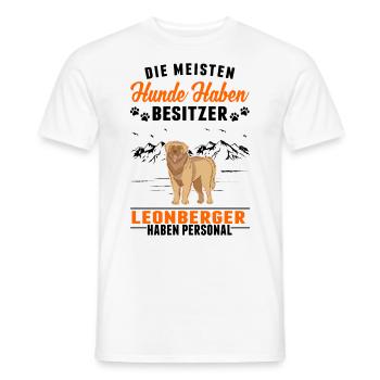 Leonberger Personal - Männer T-Shirt - Weiß - Vorne - AI Model Male 178 dark (178cm)